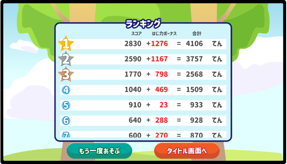 トレーニング（ゲーム）モード