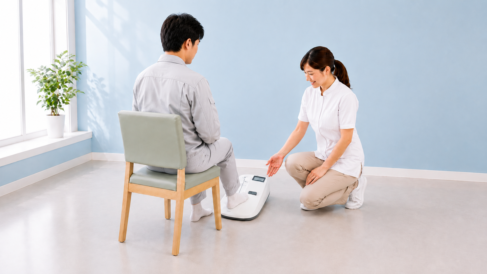 工場従業員の骨密度測定