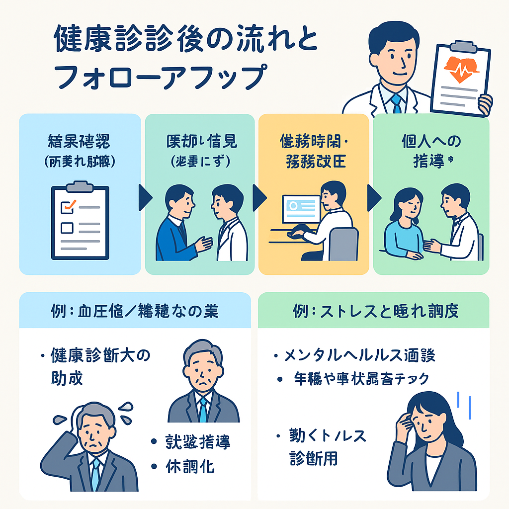 健康診断の結果、どう活かす?企業としてできるフォローアップの実例と注意点