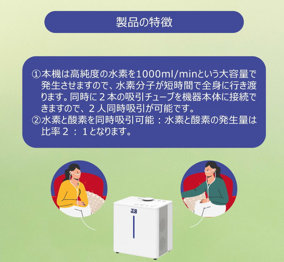 業務用大容量高濃度水素吸入器『水素の湖』製品詳細